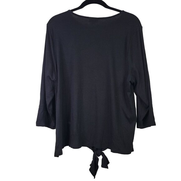 J. Jill Women's Cotton Modal 3/4 Sleev Knot Front Top Size XL - Picture 8 of 12